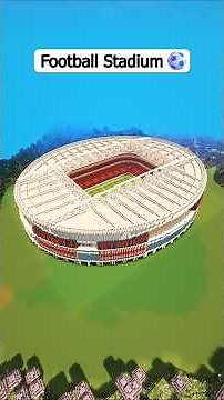 Minecraft Football Stadium ⚽ Get the 3D build guide now link in bio 📝 #minecraft