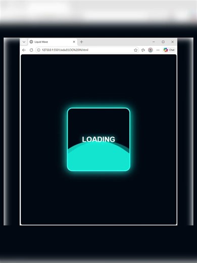 Liquid animation hits different 😳🌊 HTML CSS magic 🔥 Comment "wave" for code 💻