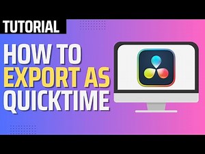 How To Export as QUICKTIME in Davinci Resolve