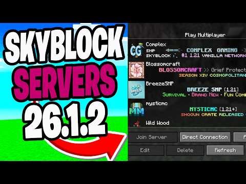 Top 5 Skyblock Servers For Minecraft 26.1.2! - Server IPs