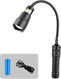 LED Rechargeable Work Light, 1000 lumens with Gooseneck, Flashlight with Magnetic Base, Waterproof Magnetic Work Light, Portable Light for Sewing, Crafting, Workbench，Gifts for Father.