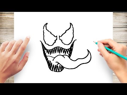How to Draw Venom Face