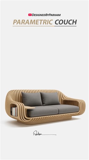 Parametric Wooden Couch | Modern Furniture Design
