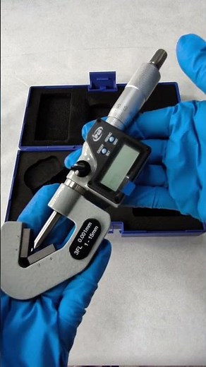 Digital V-Anvil Micrometers specifically for measuring the outside diameter of fluted cutting tools