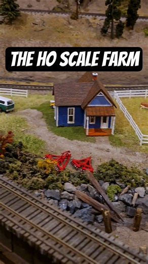 The farm on the HO Scale Model railroad. #modeltrainsoftiktok #modeltrains #hoscaletrains #hoscale