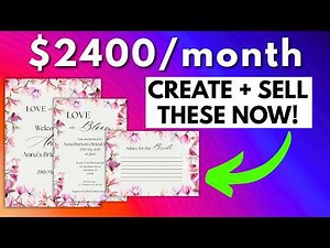 Make $2,400/Month Selling Wedding Printables | Easy Canva Tutorial for Etsy Digital Product Sellers