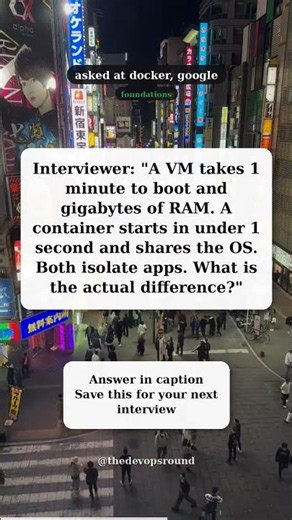 Containers vs VMs, the real difference | DevOps interview