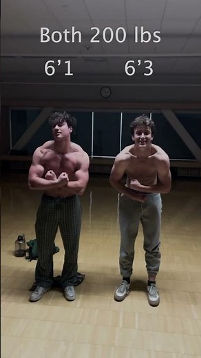 200 Pounds at 6’1 Vs 6’3 #gym #sweaterweather #bmi #height