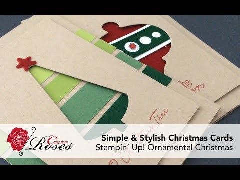 Simple & Stylish Christmas Cards | Stampin’ Up! Ornamental Christmas Bundle Tutorial