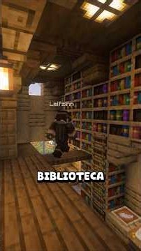 Minecraft: decoração de biblioteca da vila #minecraftconstrução #shorts