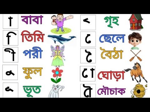 Learn Bengali spelling | Learn to form words with punctuation marks | Baba, Timi, Pari, Flower, Root
