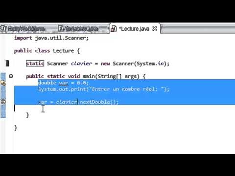 PROGRAMMER EN JAVA (Débutant) - 13 - Lire un réel ou une chaine de caractères