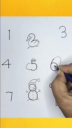 Very easy animal drawing 1to9 number #drawing #animaldrawing #easydrawing #shorts