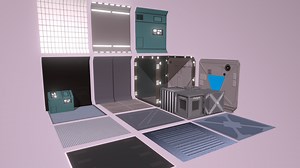 Sci-Fi Interior Pack LowPoly - Download Free 3D model by noahm1216