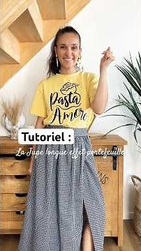 Sewing tutorial: a long wrap-effect skirt #diy #sewingtutorial #sewingtutorial
