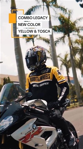 NEW COLOR COMBO LEGACY YELLOW AND TOSCA Motorsport Jacket BY ORIGINAL RABBIT AND WHEELS