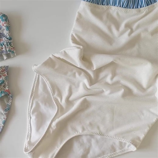 Girls Swimsuit One-piece, Two-pieces, Asymmetrical With Frills PDF Sewing Pattern Sizes 2-16 CALELLA - Etsy