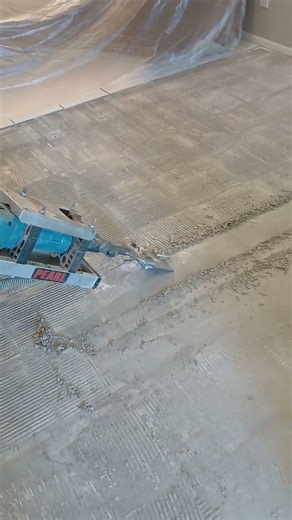 Easy way to take up tile thin set!