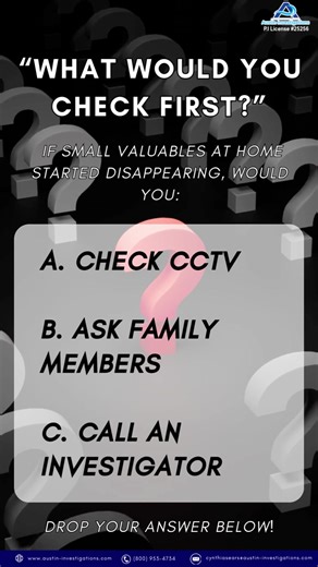 Your home, your rules - and your peace of mind. #EngagementPost #HomeSafety #AustinInvestigations #StayAware