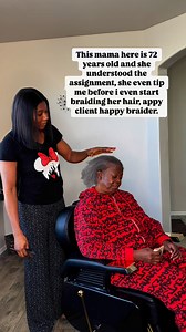 113K views · 2.1K reactions | This mama here is 72 years old and she understood the assignment, she even tip me before i even start braiding her hair, appy client happy braider. #bohobride #cleanpartbraids #elpasohairstylist #goviral #fyp #fypage | Shatty Braids El Paso | Facebook