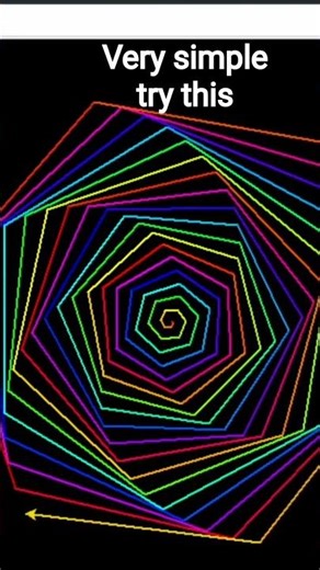 Rainbow Spiral Pattern in Python Turtle – Hypnotic Animation #coding #shorts #python