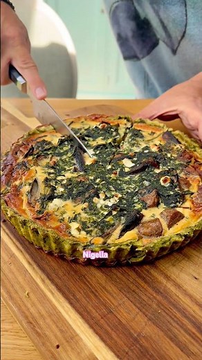Spinach, Feta & Sausage Quiche