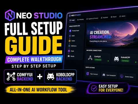 Neo Studio Full Setup Guide (ComfyUI + KoboldCPP) | AI Workflow Tool