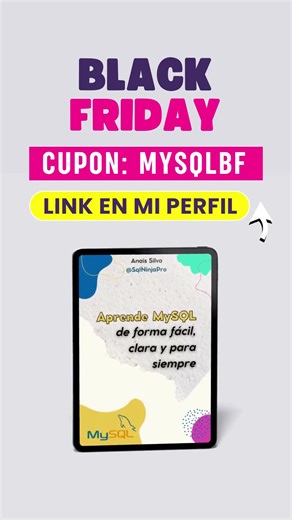 Black Friday MySQL: aprende MySQL fácil con descuento activo #mysql #blackfriday