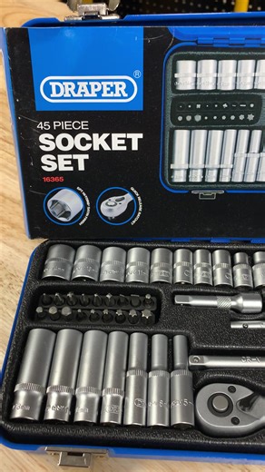 Affordable 45-Piece Draper Socket Set for £21.99