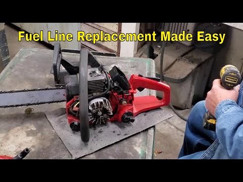 Craftsman 42cc Chainsaw Fuel Leak Fuel Line Repair made easy
