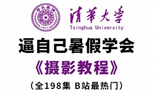 【摄影教程】全198集（完整版）清华大佬耗时三月整理的摄影课程，从基础到精通，详细讲解，通俗易懂，适合所有零基础小白学习，学完即可出师！