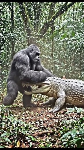 Ape Titan Attacked by Giant Crocodile 😱 Jungle Monster Fight | Who Will Win?