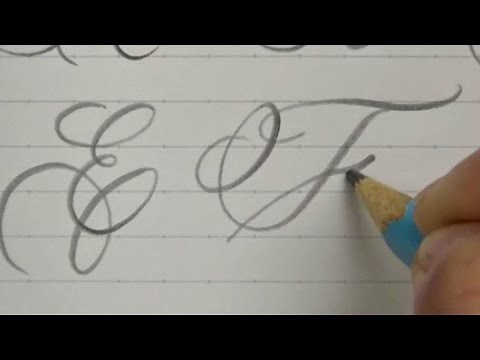 How to write Copperplate Calligraphy Alphabet with a pencil | Handwriting