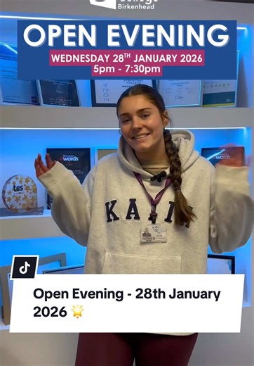 Come along to our Open Evening on 28th January 2026, and visit our BIGGEST EVER Careers and Information Fair! 🌟 🗓️ Wednesday 28th January 2026 ⏰ 5pm - 7.30pm Book your place here 👉 www.bsfc.ac.uk/openevenings #birkenheadsixthformcollege #collegelife #openevening #sixthformcollege #weloveBSFC