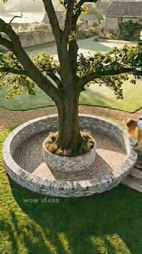 We build a pond around a tree