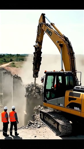 Specialized machines Fast solution for concrete bridge demolition 💥