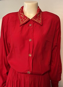 Vintage Red Jumpsuit - Etsy