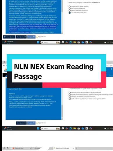 NLN NEX Exam Reading Passages #nlnnex #nln #nlnpax #nlnpax #nex