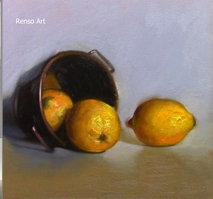 51K views · 1.3K reactions | I love painting still lifes from time to time with my Patreons, I painted still life for a year when I was an art student, first black and white objects then simple opaque things and later glass, metal, satin, round objects are always a good subject to practice volume and edges, why edges ? because edges create a difference between an object that look you cut it and paste it on the canvas and the illusion of atmosphere around it. | Renso Art | Facebook