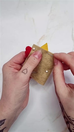 Felt Pyramid Rooster Pattern for Easter Crafts