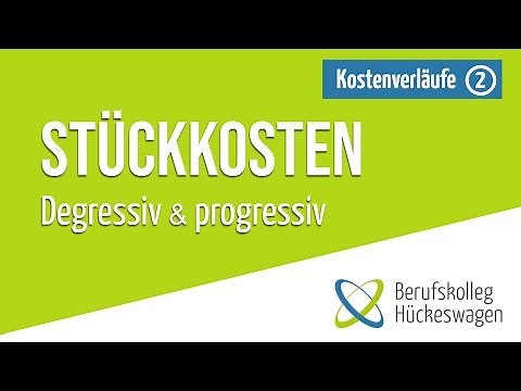 Unit costs explained simply | Calculating fixed cost degression | Degressive & progressive progre...