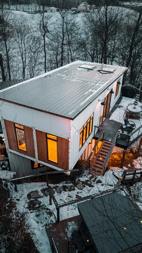 Box Hop | Snow in the trees, cold air, warm coffee, and a cabin that feels like it was designed for slowing down. Box Hop stays are all about cozy... | Instagram