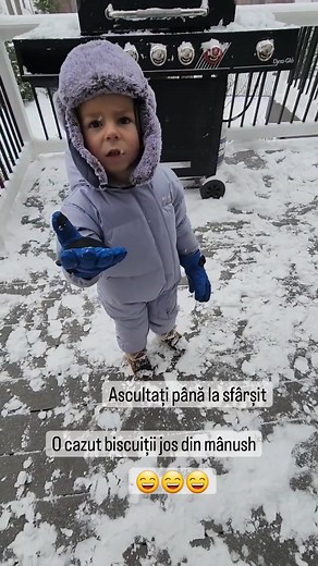 Playful Winter Fun: Toddler Enjoys Snowy Day
