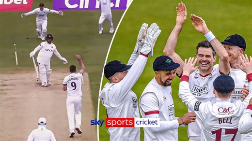 County Championship: James Anderson takes five-wicket haul to put Lancashire on top against Northamptonshire