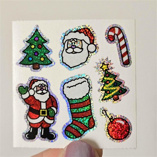 Vintage Christmas Dazzle Stickers: Prismatic Assortment, Carson Dellosa, 1990s, Retired, Winter Holidays, One Mod - Etsy