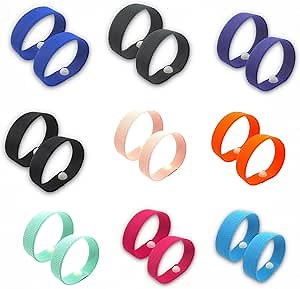 Waterproof Motion Sickness Wristbands for Kids, Teens & Adults – Stretch, Slide-On Nausea Relief Bands for Car, Sea, and Altitude Sickness with Snap Technique- Set of 2 (Pink, Medium 7)