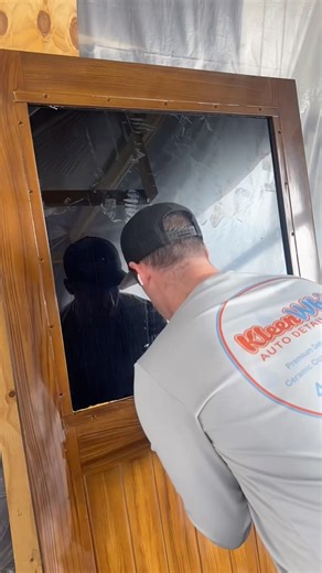 Tint replacement for this classic boat door | Kleen Whips Auto Detailing | Abingdon, MD