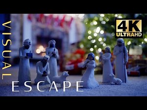 Ambient Christmas Fireplace 🔥 | Peaceful Real Fire for 7 Hours with Nativity Scene