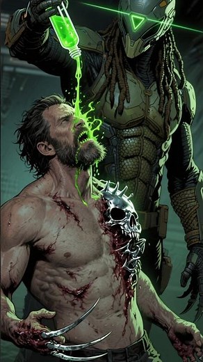 Predator vs Wolverine: The Hunt Isn’t Over 🔥🩸 #wolverine #marvel