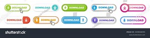 Download Buttons Design Set On Transparent Stock Vector (Royalty Free) 2509048293 | Shutterstock